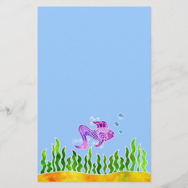 Batik Fishy Stationery (Front)