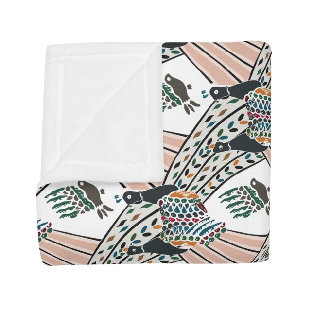 Batik Garut Merak Ngibing Fleece Blanket (Creator Uploaded)