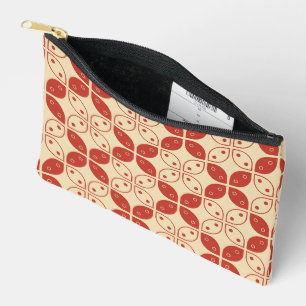 Batik Kawung, Indonesian Pattern, Javanese, Ethnic Accessory Pouch