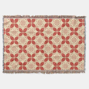 Batik Kawung, Indonesian Pattern, Javanese, Ethnic Throw Blanket