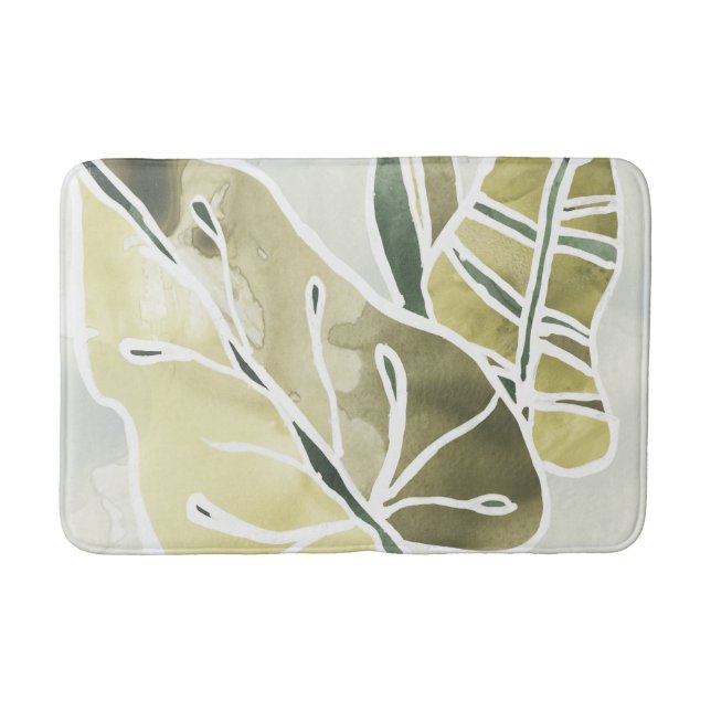 Batik Leaves Bath Mat (Front)