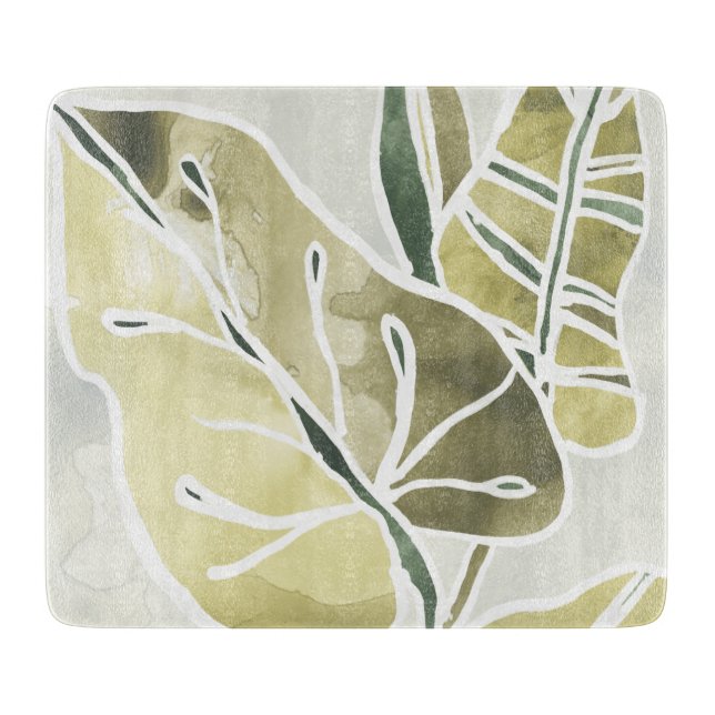 Batik Leaves Cutting Board (Front)