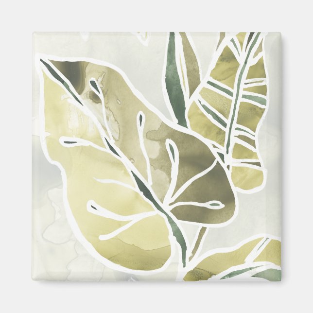 Batik Leaves Magnet (Front)