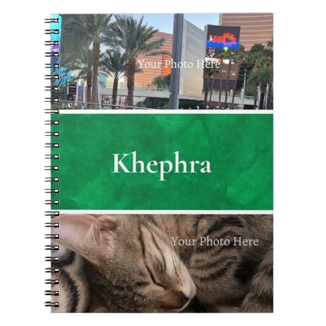 Batik Name and Photo Collage Notebook (Front)