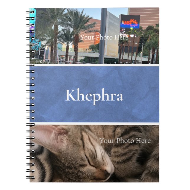 Batik Name and Photo Collage Notebook (Front)