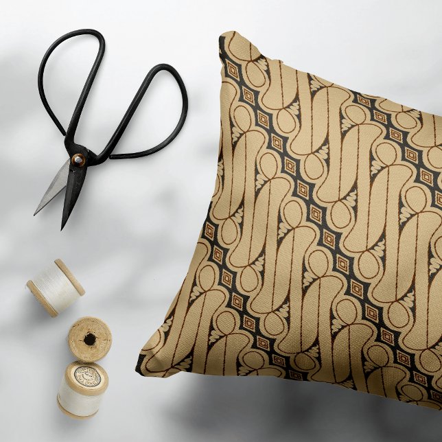Batik Parang, Indonesian Pattern, Javanese, Ethnic Decorative Cushion (Creator Uploaded)