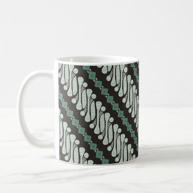 Batik Parang Yogyakarta, in various modern pattern Coffee Mug (Left)
