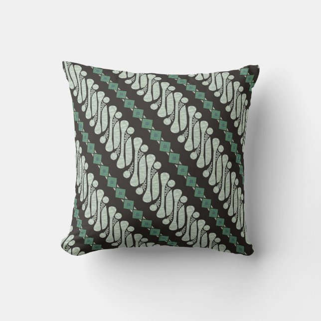 Batik Parang Yogyakarta, in various modern pattern Cushion (Front)