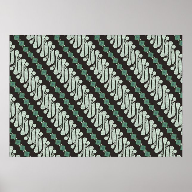 Batik Parang Yogyakarta, in various modern pattern Poster (Front)