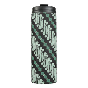 Batik Parang Yogyakarta: Modern Flora Pattern Thermal Tumbler