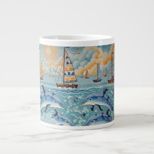 Batik Sea Odyssey Large Coffee Mug