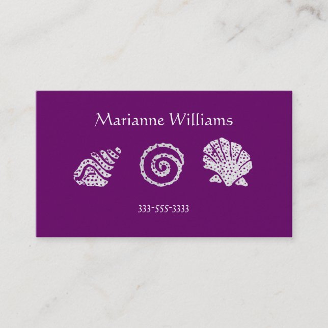 Batik Sea Shells Mummy or Calling Card (Front)