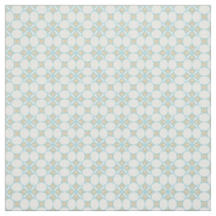 Batik Seamless Pattern Fabric in Aqua and Tan