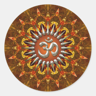 Batik Sun Om (Aum) Symbol Sticker