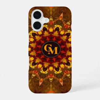 Batik Sunflower Monogram iPhone 16 Case