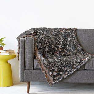 Batik Trusmi Cirebon Throw Blanket