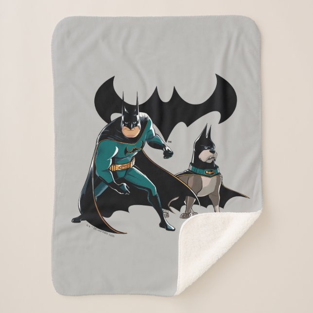Batman & Ace Sherpa Blanket (Front)