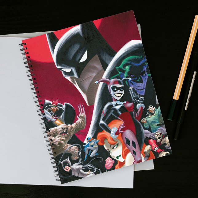 Batman Adventures Dangerous Dames & Demons Notebook (Notebook on table)
