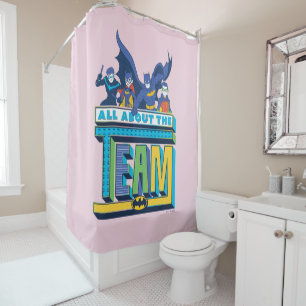 Batman   All About The Team Shower Curtain