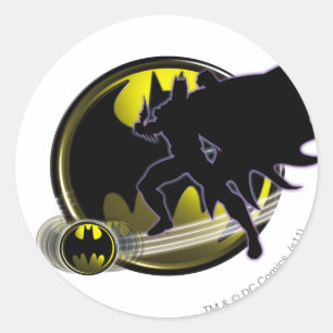 Batman and Circle Logo Classic Round Sticker