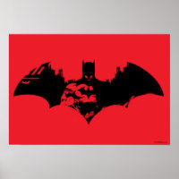 Batman and Gotham Silhouette Bat Logo