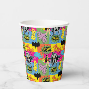 Batman and Robin   Action Handshake Pattern Paper Cups