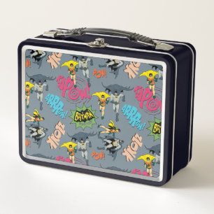 Batman And Robin Action Pattern Metal Lunch Box