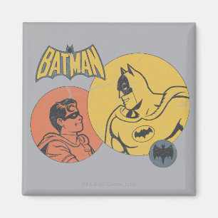 Batman And Robin Graphic - Distressed Magnet