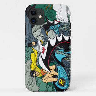 Batman And Robin In Batcycle iPhone 11 Case