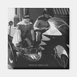 Batman and Robin in Batcycle Magnet