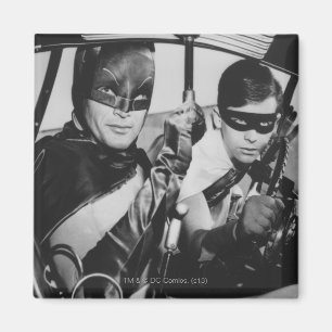 Batman and Robin In Batmobile Magnet