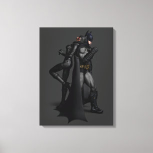 Batman Arkham City Batman and Catwoman Canvas Print