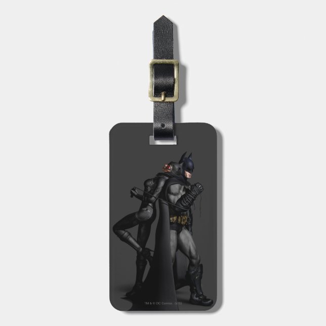 Batman Arkham City | Batman and Catwoman Luggage Tag (Front Vertical)