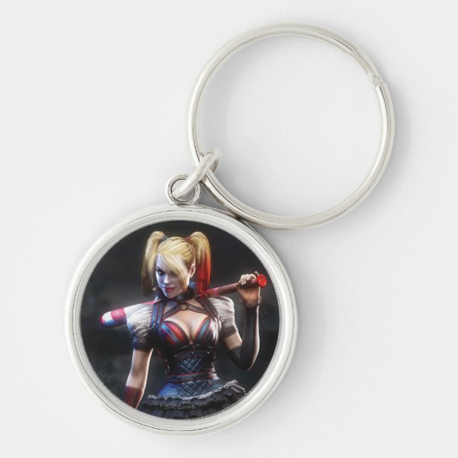 Batman Arkham Knight | Harley Quinn with Bat Key Ring (Front)