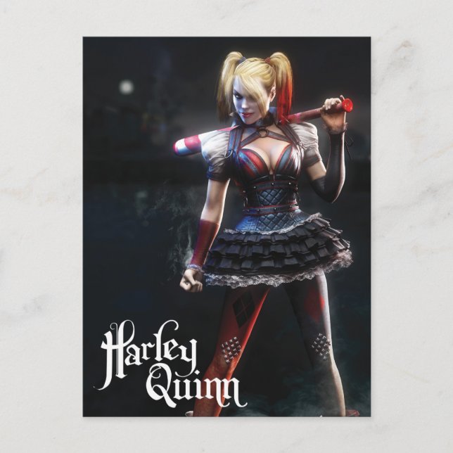 Batman Arkham Knight | Harley Quinn with Bat Postcard (Front)