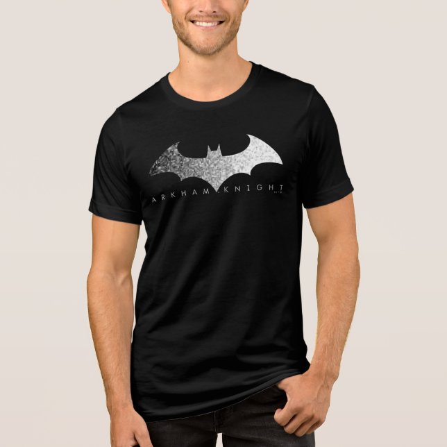 Batman Arkham Knight Pixel Logo Tri-Blend Shirt (Front)