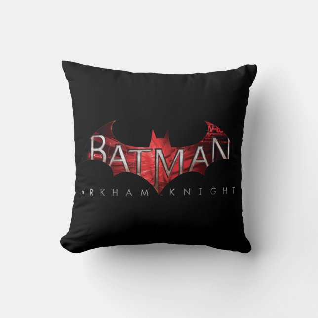 Batman Arkham Knight Red Logo Cushion (Front)