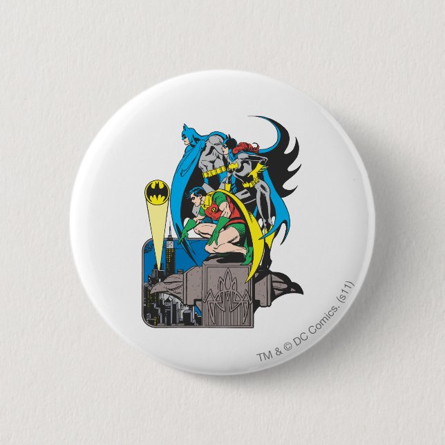 Batman/Batgirl/Robin 6 Cm Round Badge (Front)