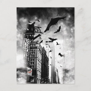 Batman   Bats Flying Through Gotham Postcard