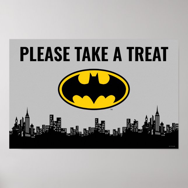 Batman | Birthday Take A Treat Sign (Front)
