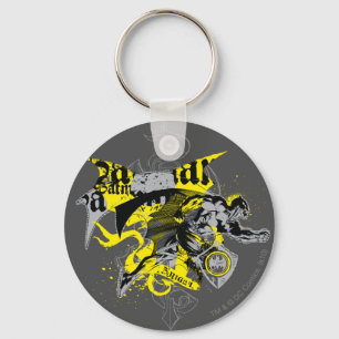 Batman Black and Yellow Collage Key Ring