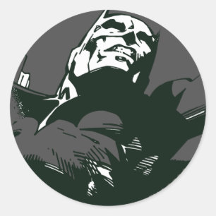 Batman Black & White Graffiti Stencil Classic Round Sticker
