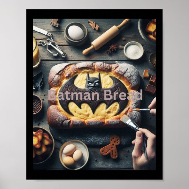 Batman Bread Sticker  Poster (Front)