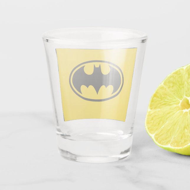 Batman Button  Shot Glass (Back)