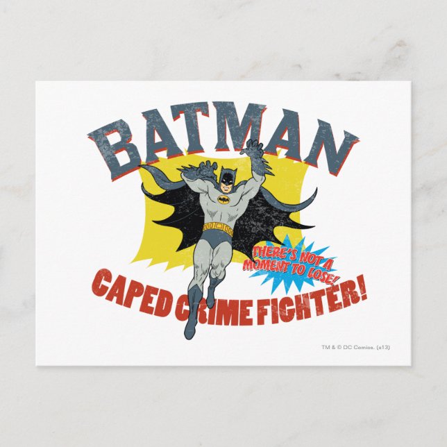 Batman Caped Crime Fighter Postcard (Front)