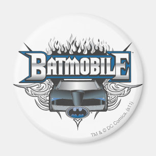 Batman Car and Flames Magnet
