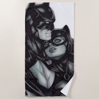 Batman & Catwoman ~ Bruce wayne & Selina Kyle Beach Towel