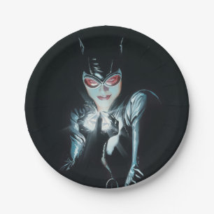 Batman Catwoman Faces of Evil Cover Illustration Paper Plate