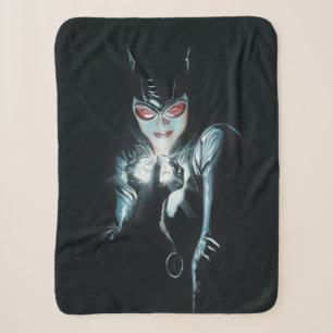 Batman Catwoman Faces of Evil Cover Illustration Sherpa Blanket