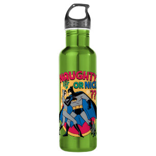 Batman   Catwoman Under Mistletoe Naughty Or Nice 710 Ml Water Bottle